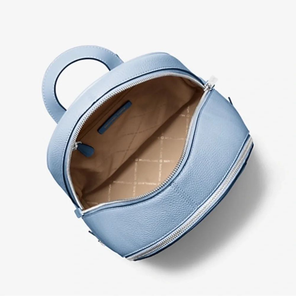 Michael Kors Blue Rhea Embellished Medium Backpack with Patches NWT